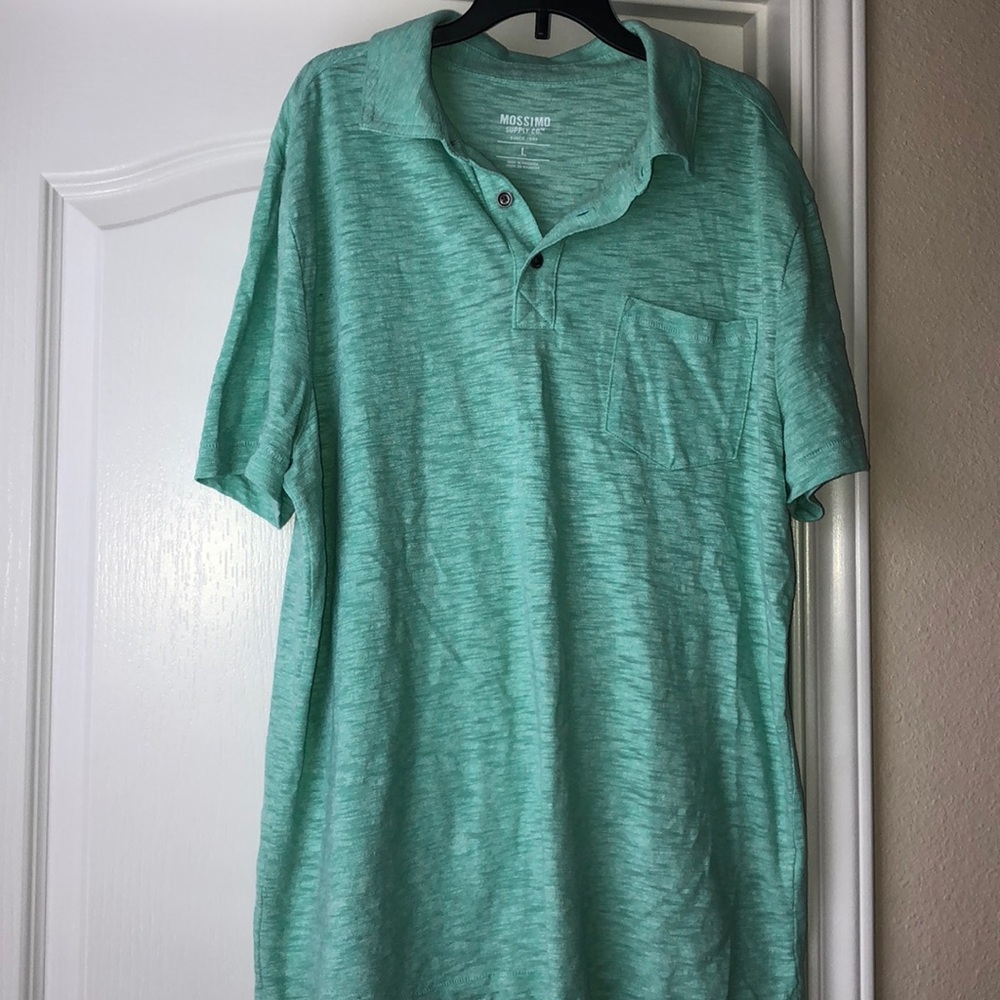 Seafoam green cotton polo
